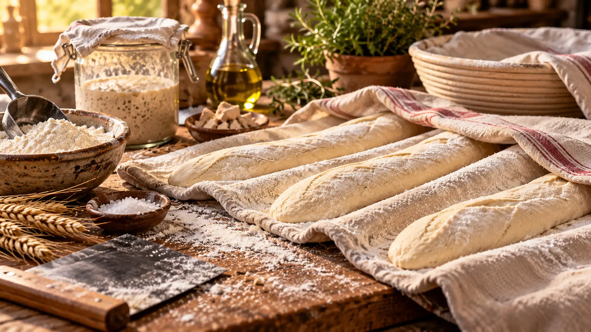 Baguette mit T65 und Sauerteig und Poolisch
