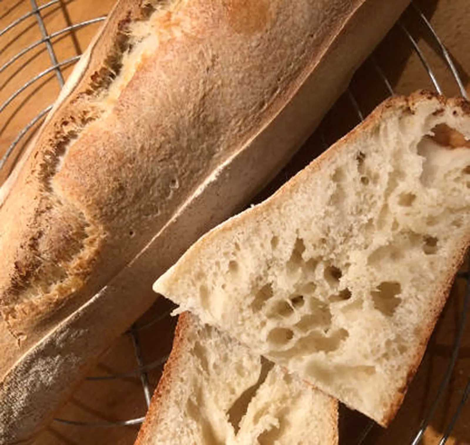 Baguette nur mit Sauerteig